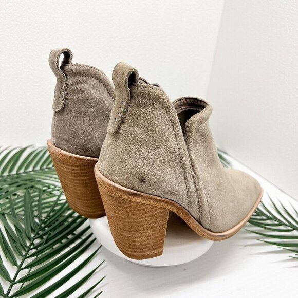 Jeffrey Campbell Cromwell Size 6.5 Suede Grey Cut Out Western Ankle Cutout Boot - Picture 5 of 14